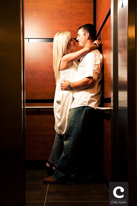 elevator kiss