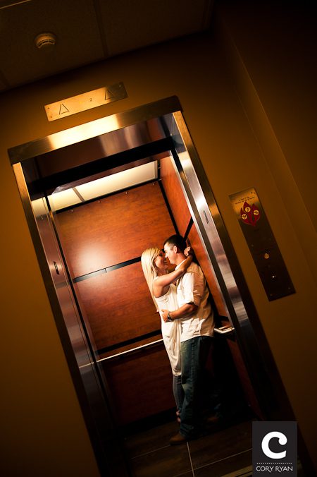 met on an elevator