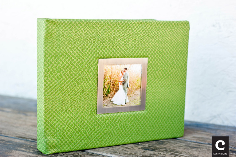 green snakeskin wedding album