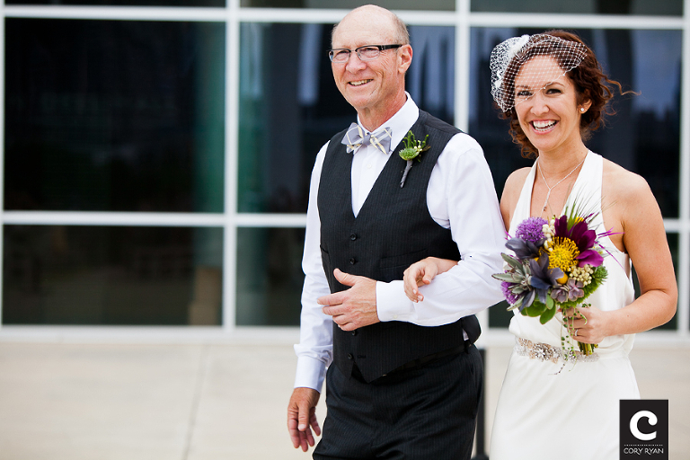 dad walking bride down the aisle