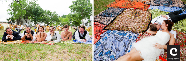 picnic blankets for a cozy reception