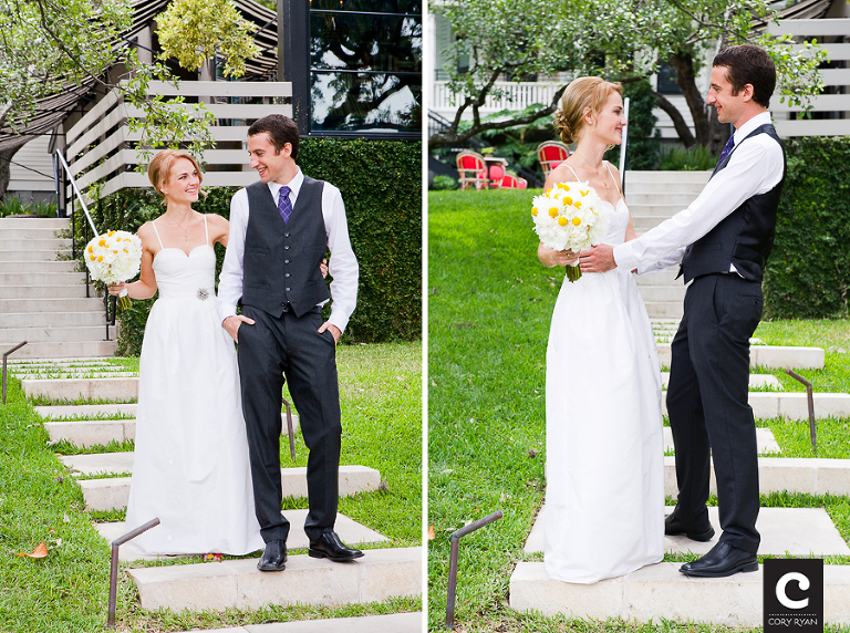 bride and grooms first look