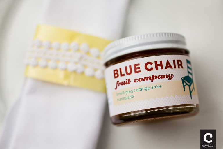 orange anise marmalade wedding favor