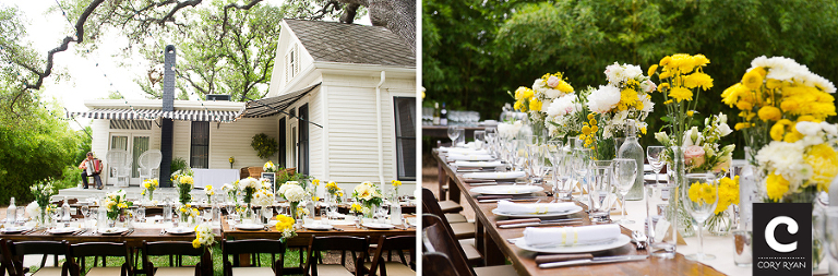 yellow floral center pieces