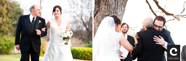 giving the bride away