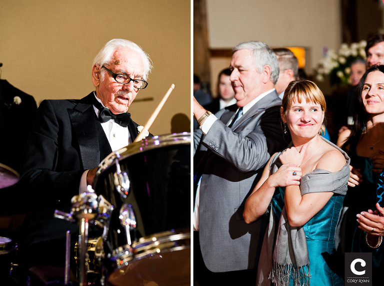grandfather romeo playing drums