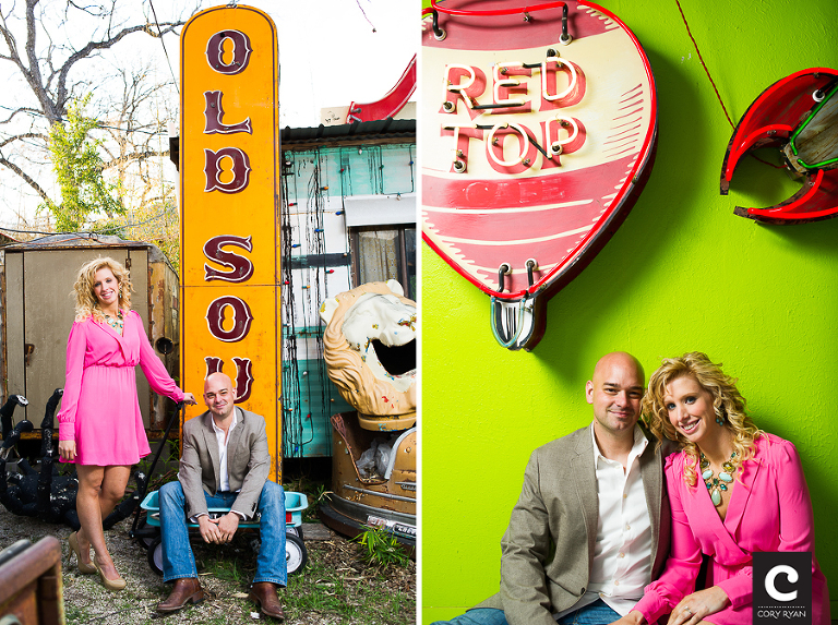 roadhouse relics engagement photos
