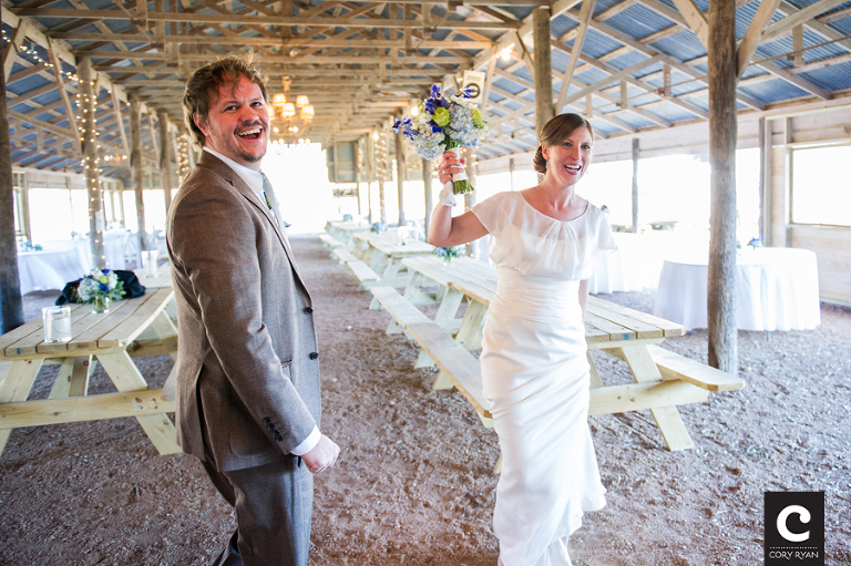 just married bride and groom