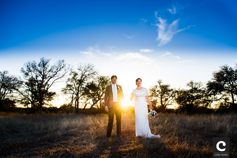 sunset wedding ceremony