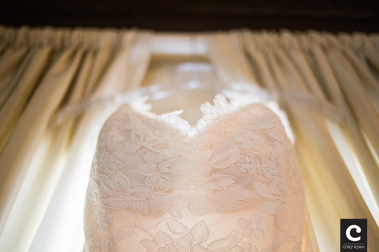 strapless lace wedding dress
