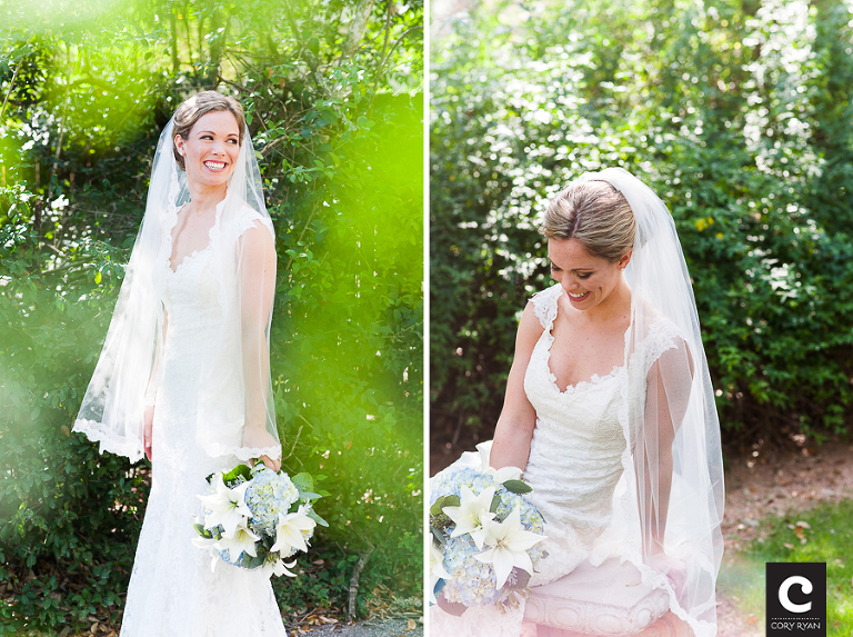 bride outdoors at vista on seward hill