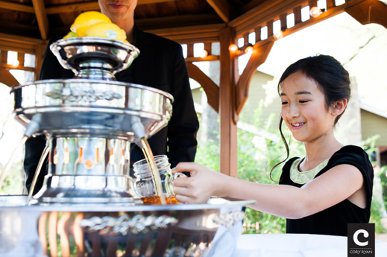ice tea fountain for wedding