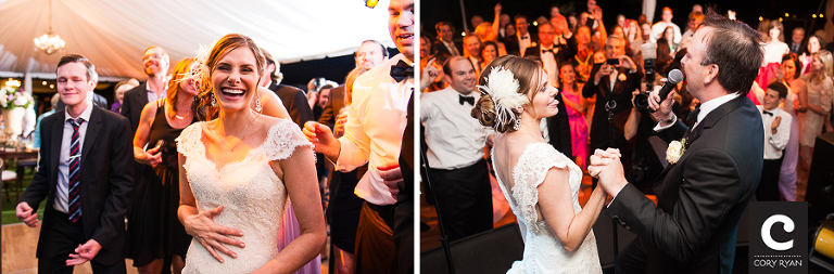 groom sings to bride