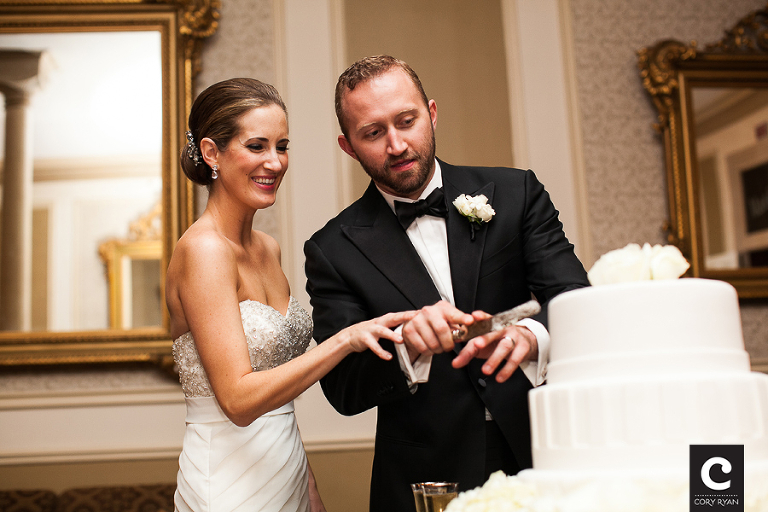 white wedding cake