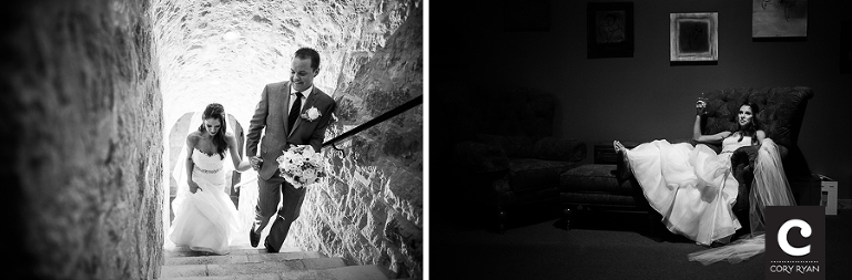 wine cellar wedding