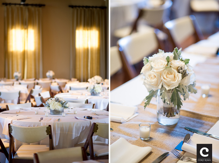 white flower centerpieces