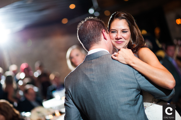 bride and groom first dance