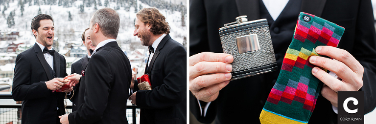 groomsmen gift flask and socks