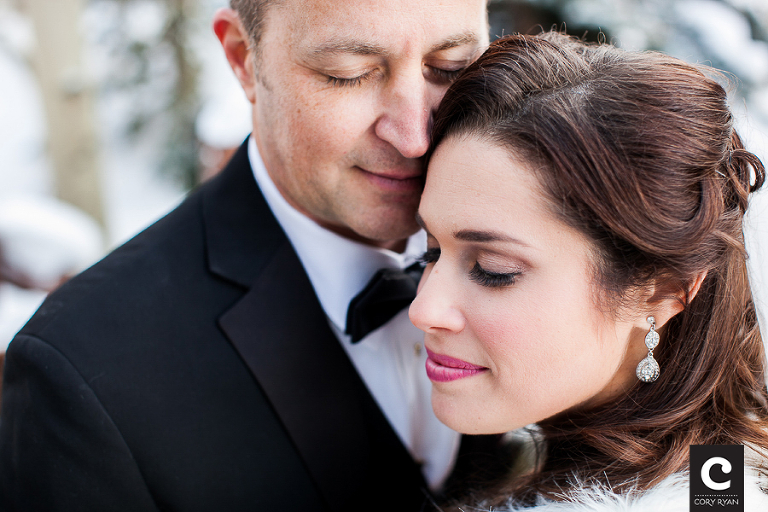 snowy wedding
