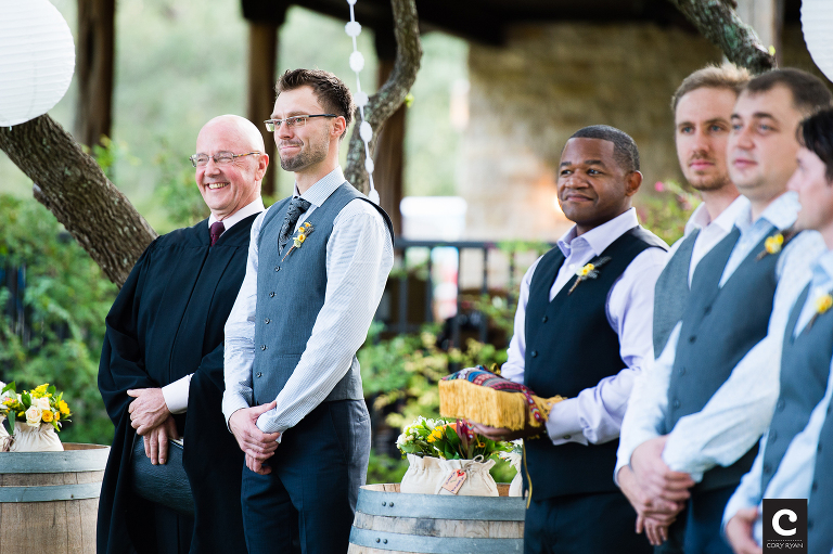 groom in vest