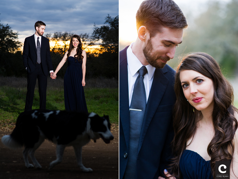 sunset engagement