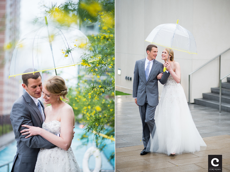 rainy day wedding