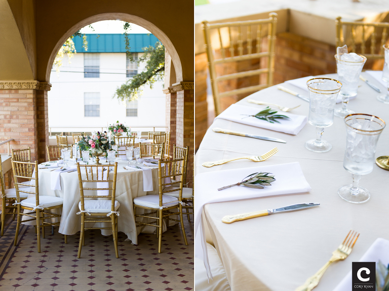 greenery place setting