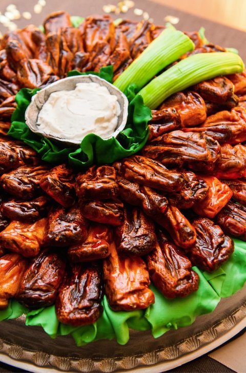 grooms cake hot wings