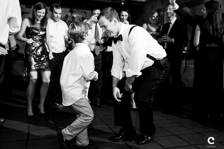 groom dancing with ring bearer