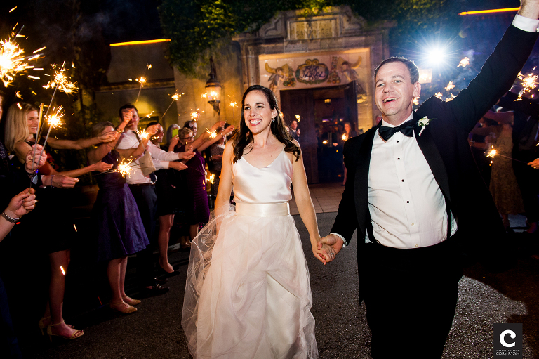 wedding sparkler exit