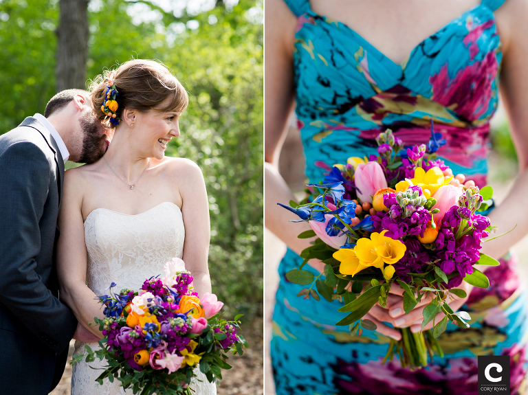 colorful wedding flowers