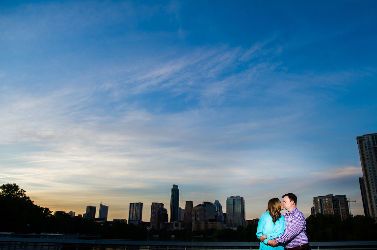 austin skyline engagement photos