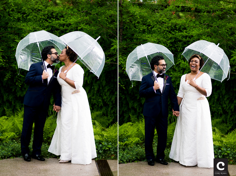 rainy wedding