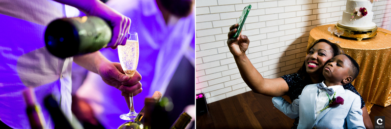 champagne being poured