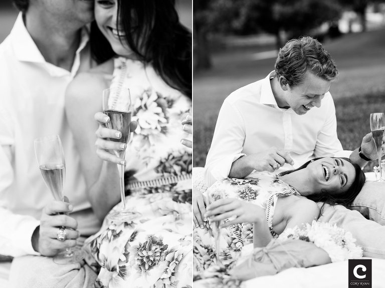 candid engagement session