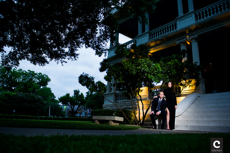 creative lighting engagement session