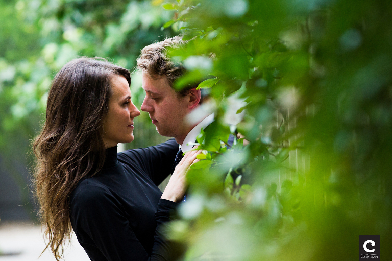 intimate engagement photo