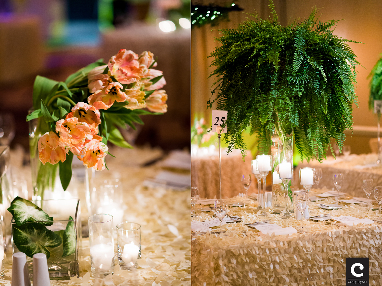 fern wedding centerpiece