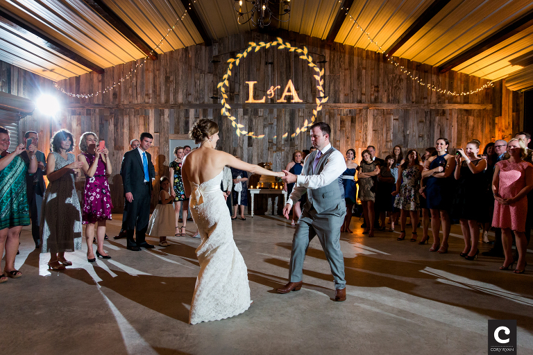 first dance in barn