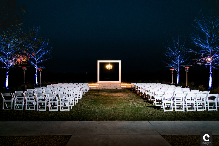 night time wedding ceremony