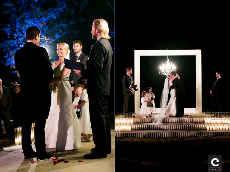 evening wedding ceremony