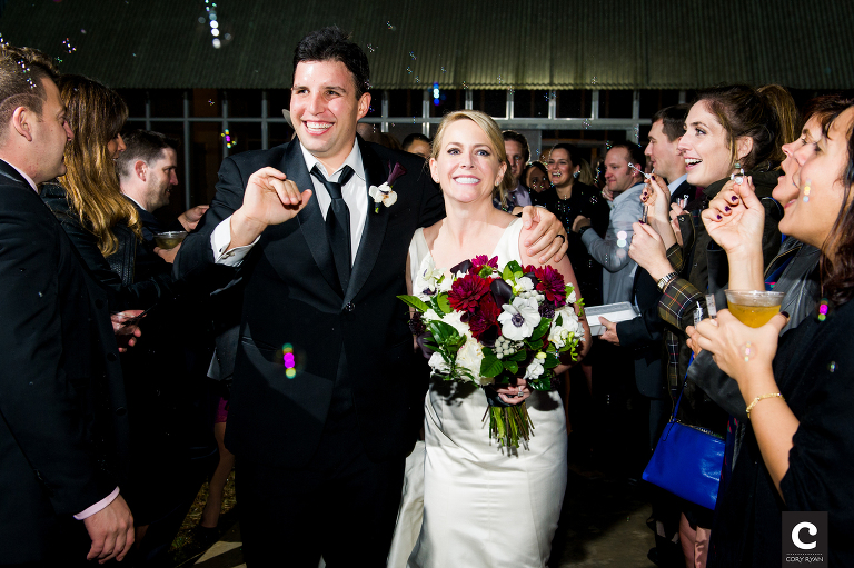 bubble wedding exit