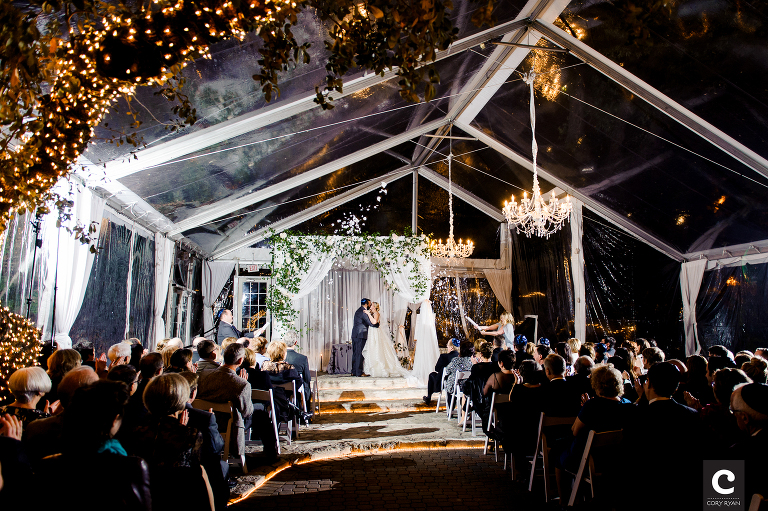 36th street wedding ceremony outdoors winter
