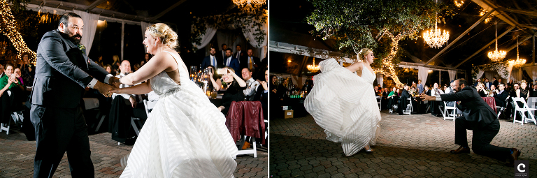 bride and groom funny dance