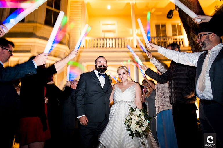 glow stick wedding exit