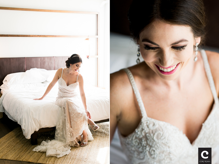 modern bride beaded gown
