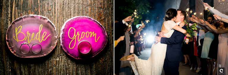 agate wedding name place cards