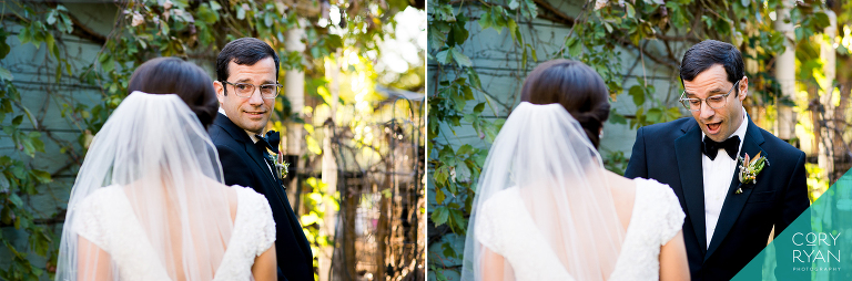 wedding first look photos