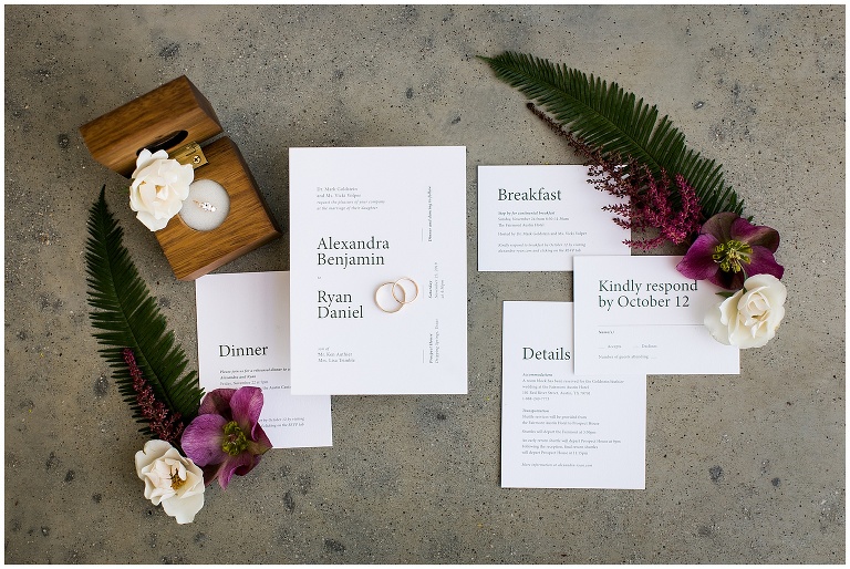 minimalist wedding invitation suite