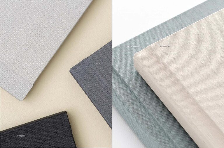 linen wedding album cover samples